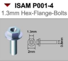 [사전 예약] ISAM P001-4 1.3mm Hex-Flange-Bolts (10 pcs)