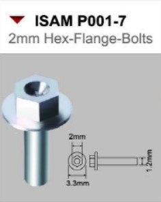 [사전 예약] ISAM P001-7 2.0mm Hex-Flange-Bolts (10 pcs)