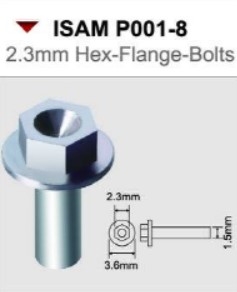 [사전 예약] ISAM P001-8 2.3mm Hex-Flange-Bolts (10 pcs)