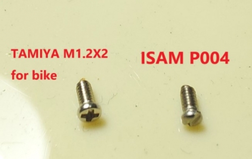 [사전 예약] ISAM P004 M1.2x2.0mm Slotted Screw For 1/12 Bike Cowl (10 pcs)