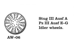 [사전 예약] AW – 06 1/35 Stug. III Ausf A, Pz III Ausf E-G Idler wheels.