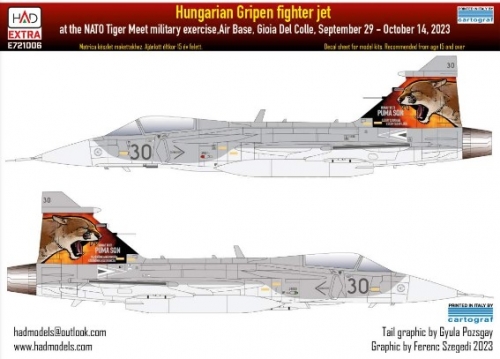 E721006 1/72 JAS-39 Gripen Tigermeet 2023 HUNAF