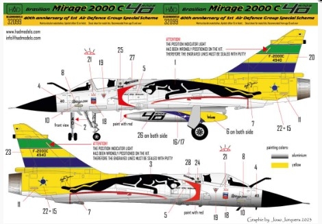 32099 1/32 Mirage 2000C 40th anniversary of 1st Air Defence Group