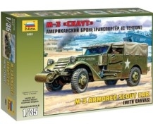 [주문시 입고] ZV3581 1/35 WWII M-3 Armored Scout Car w/Canvas