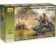 [주문시 입고] ZV3639 1/35 WWII Soviet Motorcycle M72 w/Sidecar & Crew