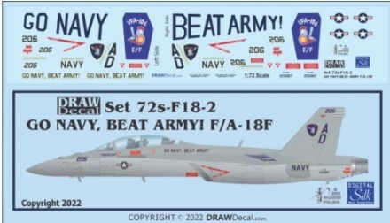 72-F18-2 1/72 GO NAVY BEAT ARMY! F/A-18F