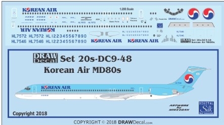 20-DC9-48 1/200 Korean Air MD80s