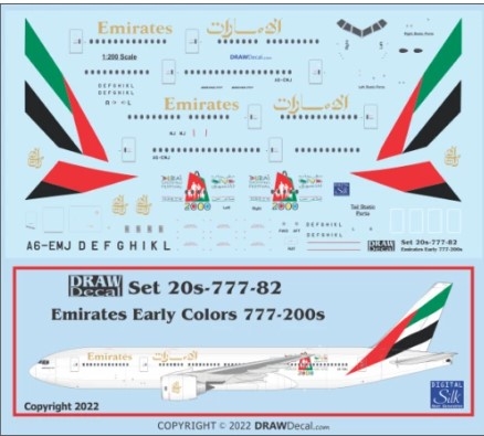 20-777-82 1/200 Emirates Early 777-200s