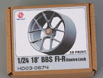 HD03-0674 1/24 18' BBS F1-R Centre Lock Wheels（3D Print）(Resin+Decals )
