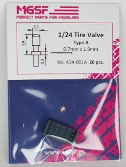 [사전 예약] A24-001A 1/24 Tyre Valve Type A (Wentyl - okrągła nakrętka) 1/24