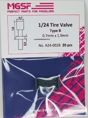 [사전 예약] A24-002B 1/24 Tyre Valve Type B (Wentyl - nakrętka płaska) 1/24