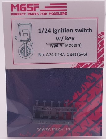 [사전 예약] A24-013A 1/24 Ignition switch with key Type A (Kluczyk i stacyjka A skala 1/24)