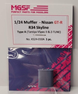 [사전 예약] KS24-010A 1/24 Skyline R34 GTR Muffler STD (Tłumik R34 GTR - do zestawów Tamiya) 1/24