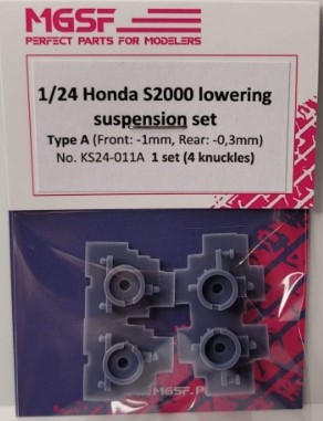 [사전 예약] KS24-011A 1/24 Honda S2000 low suspension set (Zwrotnice obniżające Tamiya Honda S2000) 1/24