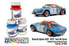 [사전 예약] ZP-1673 Renault Alpine A110 – 1973 – Tour De Corse Red - White - Blue Paint Set 3x30ml