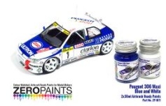 [사전 예약] ZP-1671 Peugeot 306 Maxi 1996 Rally Monte Carlo Blue/White Paint Set 2x30ml
