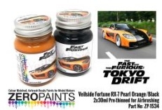 [사전 예약] ZP-1534 Veilside Fortune RX-7 Pearl Orange/Black Paint Set 2x30ml