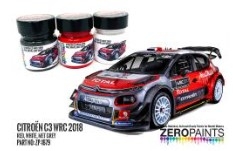 [사전 예약] ZP-1679 Citroën C3 WRC 2018 Red - White - Metallic Grey Paint Set 3x30ml