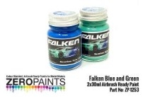 [사전 예약] ZP-1253 Team Falken Green and Blue Paint Set 2x30ml