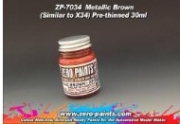 [사전 예약] ZP-7034 Metallic Brown Paint 30ml - Similar to Tamiya X34