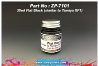 [사전 예약] ZP-7101 Flat Black Paint 30ml - Similar to Tamiya XF1