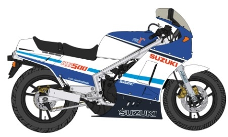 [사전 예약-5월] HSG21760 1/12 Suzuki RG500 Gamma Early Model Blue/White Color