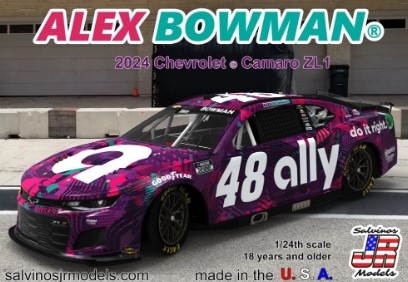 [사전 예약] SJM-2024ABP 1/24 Alex Bowman 2024 NASCAR Chevrolet Camaro ZL1 Race Car (Primary Livery) (Ltd Prod)