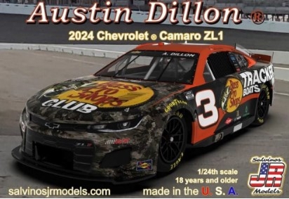 [사전 예약] SJM-2024ADP 1/24 Austin Dillon 2024 NASCAR Chevrolet Camaro ZL1 Race Car (Primary Livery) (Ltd Prod)