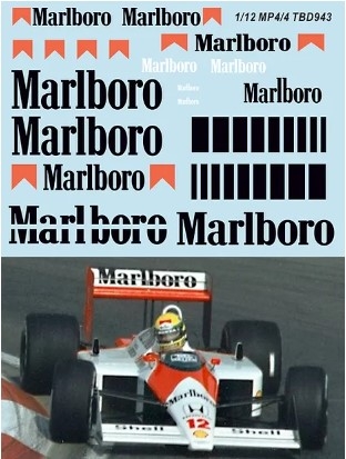[사전 예약] TBD943 1/12 Water Decals For McLaren MP4/4 1998 Senna Prost x Meng Model Decal TBD943 SKU: TBD943