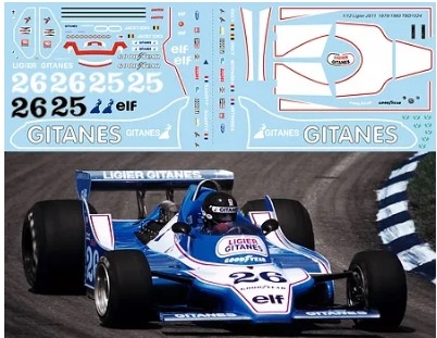 TBD1024 1/12 Water Decals for Ligier JS11 1979 1980 TB Decal TBD1024