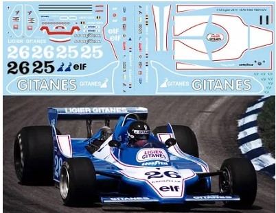 [사전 예약] TBD1024 1/12 Water Decals for Ligier JS11 1979 1980 TB Decal TBD1024