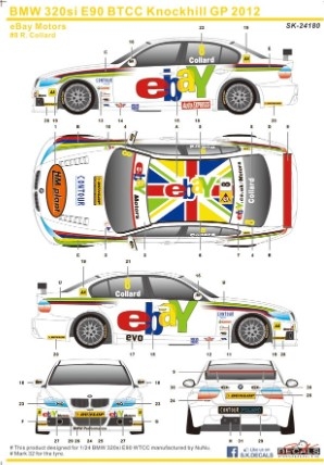 SK24180 1/24 BMW 320si E90 BTCC Knockhill GP 2012 eBay Motors