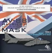 [사전 예약] D48096 1/48 AV-8B HARRIR II PLUS COLOR SEPARATION DIE-CUT FLEXIBLE MASK FOR ACCURATE AIRFRAME PAINTING OF THE hasegawa SCALE 1/48 07228 KIT