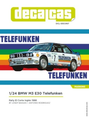 DCL-DEC067 1/24 BMW M3 E30 sponsored by Telefunken - El Corte Ingles Rally Islas Canarias 1988