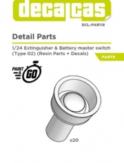 DCL-PAR118 1/24 Extinction and electrical cut-off activation button - Type 2 (20 units/each)