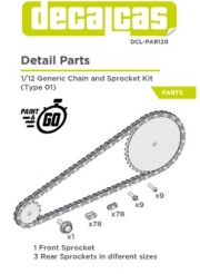 DCL-PAR120 1/12 Generic chain and sprocket kit - type 1