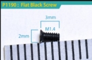 [사전 예약] P1190	Flat Black Screw M1.4 x 3 mm 30pcs