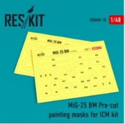 RSM48-0018 MiG-25BM Pre-cut painting masks for ICM kit (1/48)