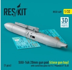 RS32-0469 SUU-16A 20mm gun pod (close gun bay) with centerline pylon for F-4 "Phantom II" (C,D) (1 p