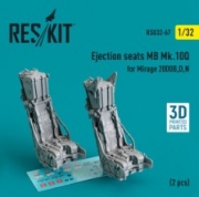 RSU32-0067 Ejection seats MB Mk.10Q for Mirage 2000B,D,N (2 pcs) (3D Printed) (1/32)