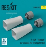 RSU32-0153 F-14A "Tomcat" air intakes for Trumpeter kit (3D Printed) (1/32)