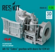 RSU35-0052 AH-1G "Cobra" gearbox with doors for ICM kit (3D Printed) (1/35)