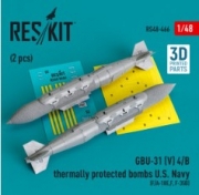 RS48-0466 GBU-31 (V) 4/B thermally protected bombs U.S. Navy (2 pcs) (F/A-18E,F, F-35B) (3D Printed)