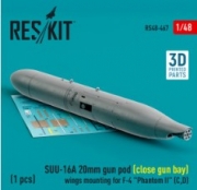 RS48-0467 SUU-16A 20mm gun pod (close gun bay) wings mounting for F-4 "Phantom II" (C,D) (1 pcs) (3D