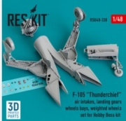 RSU48-0338 F-105 "Thunderchief" air intakes, landing gears with wheels bays and weighted wheels set