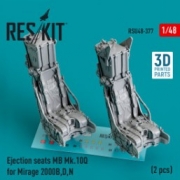 RSU48-0377 Ejection seats MB Mk.10Q for Mirage 2000B,D,N (2 pcs) (3D Printed) (1/48)