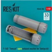 RSU48-0386 F-14D "Tomcat" open exhaust nozzles for Tamiya kit (3D Printed) (1/48)