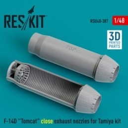 RSU48-0387 F-14D "Tomcat" close exhaust nozzles for Tamiya kit (3D Printed) (1/48)