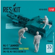 RSF48-0035 MJ-1 "Jammer" Driver & airmens (Gulf War) (MJ-1B, MJ-1B/C) (scene 2) (3 pcs) (3D Printed)