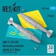 RS72-0464 GBU-31 (V) 2/B thermally protected bombs U.S. Navy (2 pcs) (F/A-18, AV-8B, F-14D)(3D Print